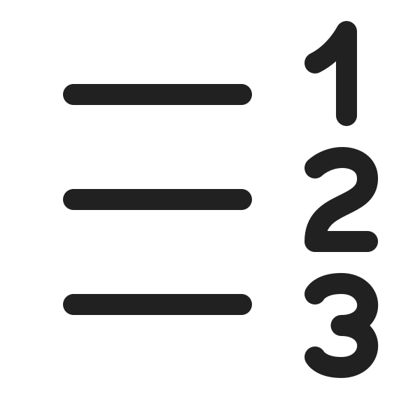 Ic Fluent Text Number List Rtl 20 Regular