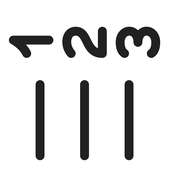 Ic Fluent Text Number List Rtl Rotate 270 20 Regular