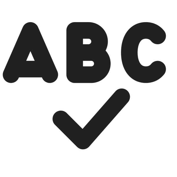 Ic Fluent Text Proofing Tools Abc 16 Filled