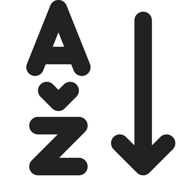 Ic Fluent Text Sort Ascending 16 Filled