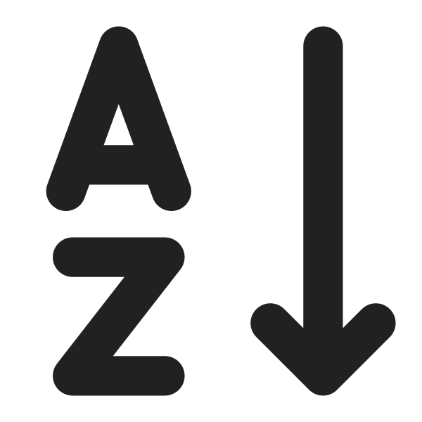 Ic Fluent Text Sort Ascending 16 Filled