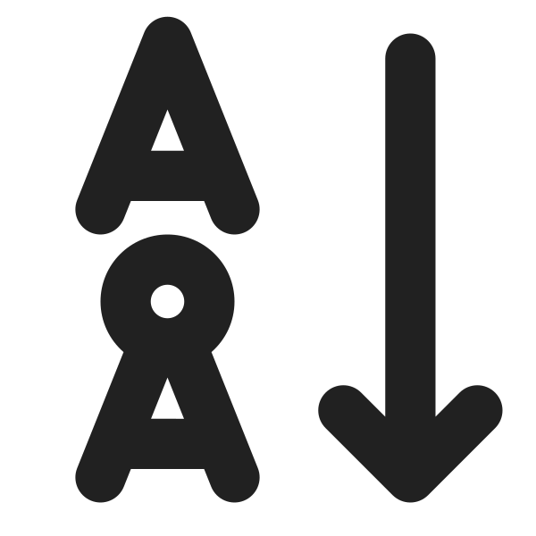 Ic Fluent Text Sort Ascending 16 Filled