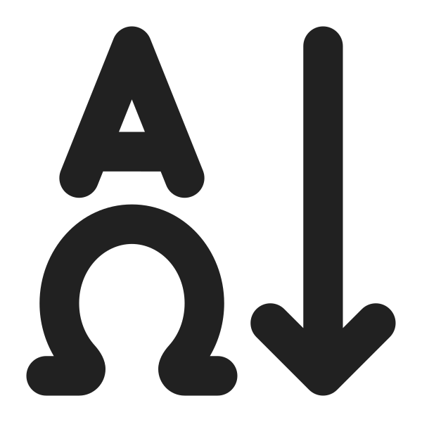 Ic Fluent Text Sort Ascending 16 Filled