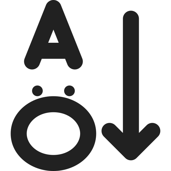 Ic Fluent Text Sort Ascending 16 Filled