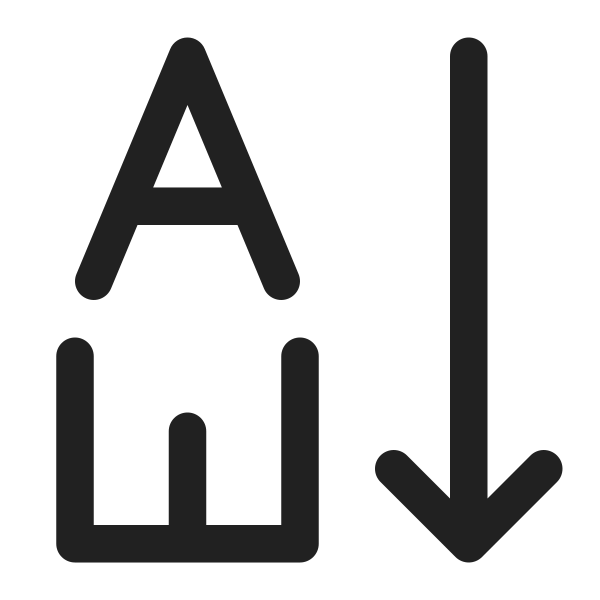 Ic Fluent Text Sort Ascending 16 Regular
