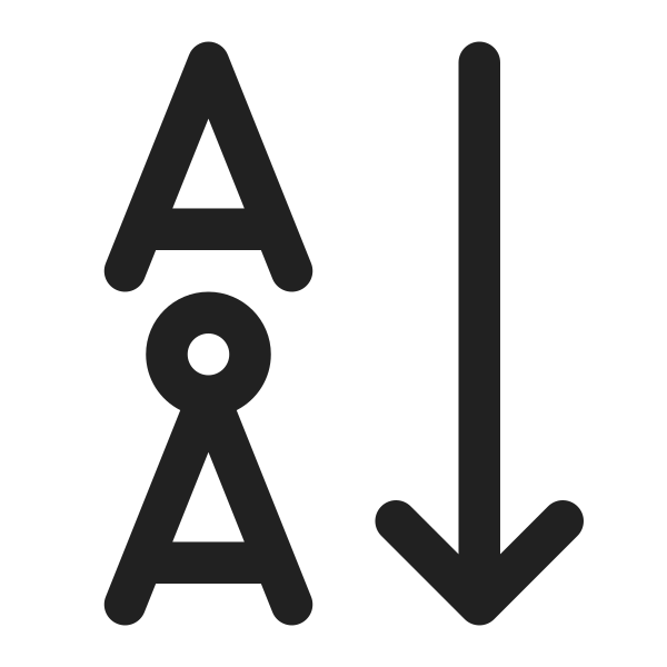 Ic Fluent Text Sort Ascending 16 Regular