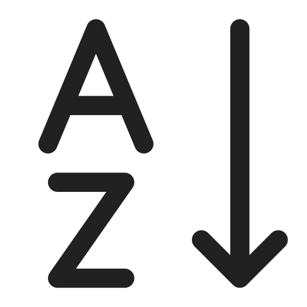Ic Fluent Text Sort Ascending 16 Regular