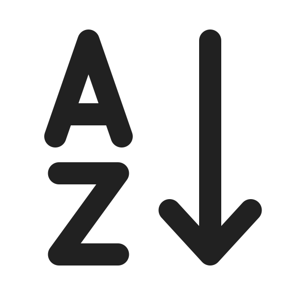 Ic Fluent Text Sort Ascending 20 Filled