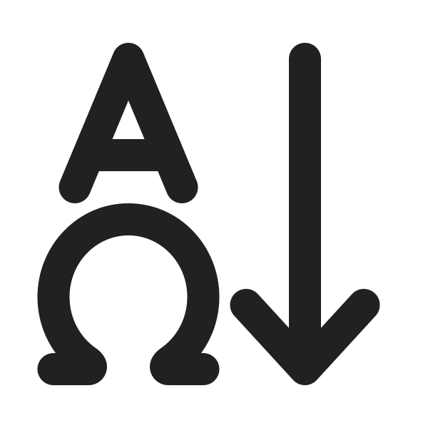 Ic Fluent Text Sort Ascending 20 Filled
