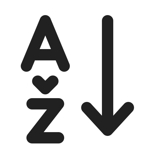 Ic Fluent Text Sort Ascending 20 Filled