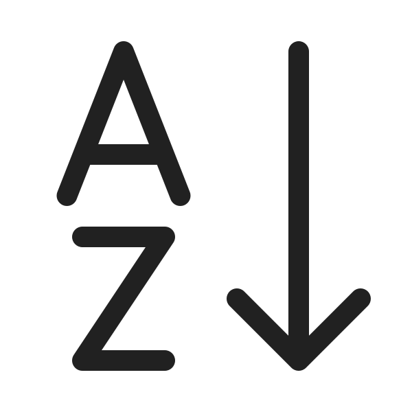 Ic Fluent Text Sort Ascending 20 Regular