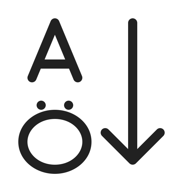 Ic Fluent Text Sort Ascending 20 Regular