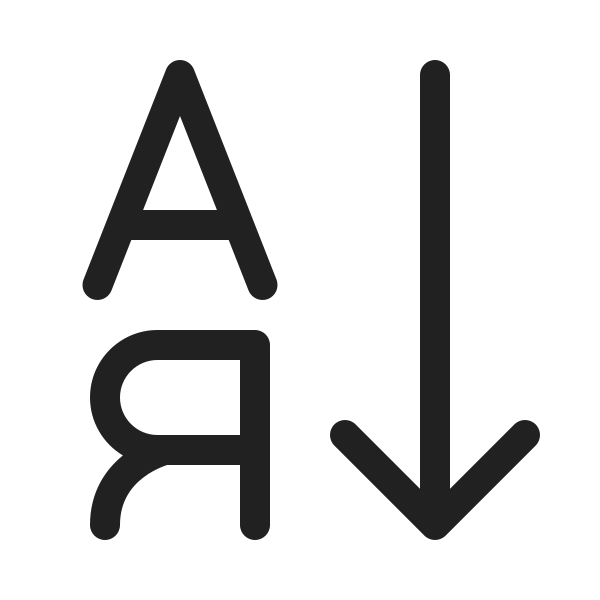 Ic Fluent Text Sort Ascending 20 Regular
