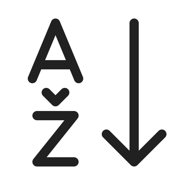 Ic Fluent Text Sort Ascending 20 Regular