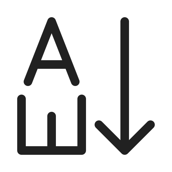 Ic Fluent Text Sort Ascending 20 Regular