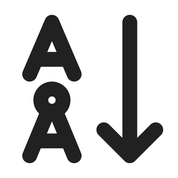 Ic Fluent Text Sort Ascending 24 Filled