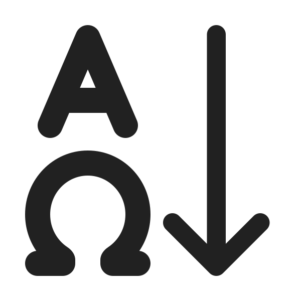 Ic Fluent Text Sort Ascending 24 Filled