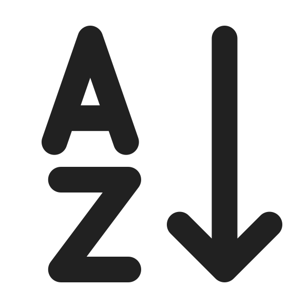 Ic Fluent Text Sort Ascending 24 Filled