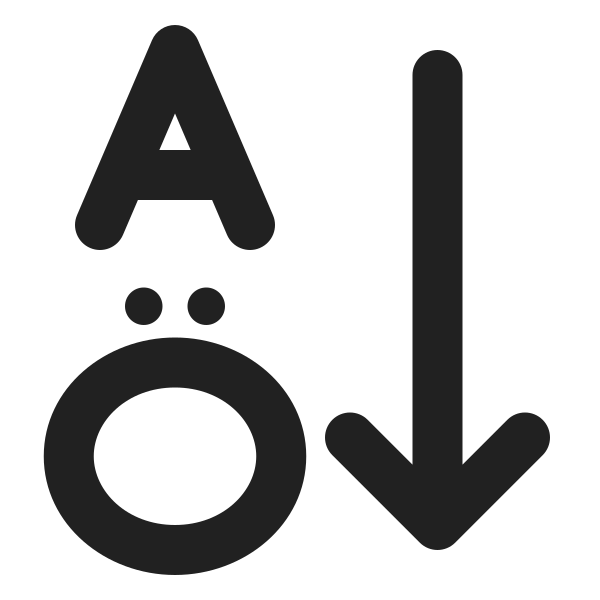 Ic Fluent Text Sort Ascending 24 Filled