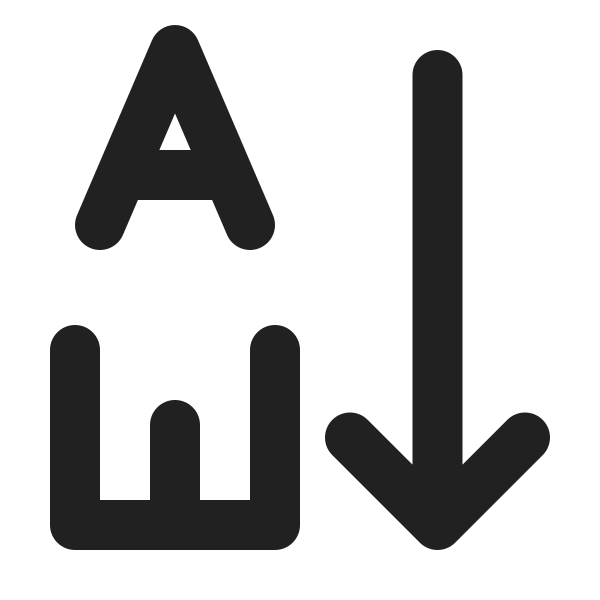 Ic Fluent Text Sort Ascending 24 Filled