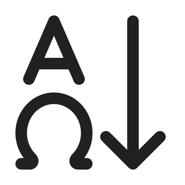 Ic Fluent Text Sort Ascending 24 Regular