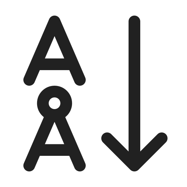 Ic Fluent Text Sort Ascending 24 Regular