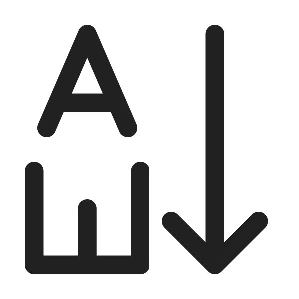 Ic Fluent Text Sort Ascending 24 Regular