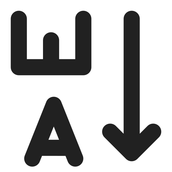 Ic Fluent Text Sort Descending 16 Filled