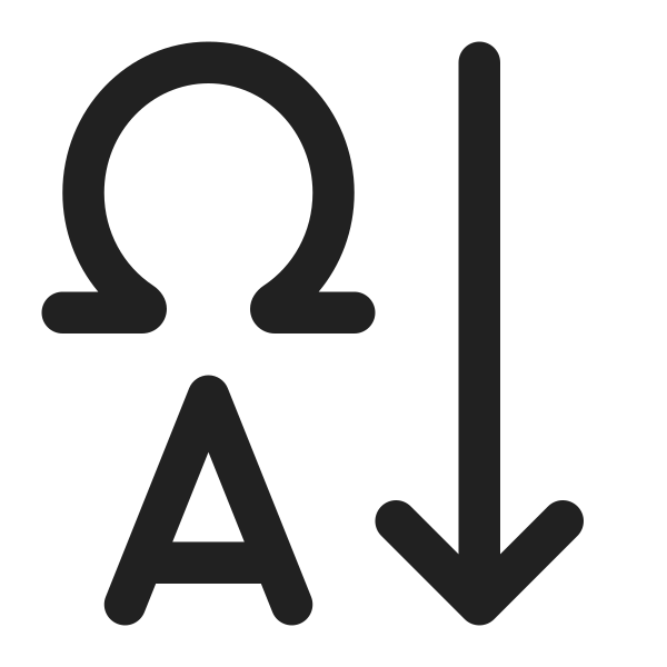 Ic Fluent Text Sort Descending 16 Regular