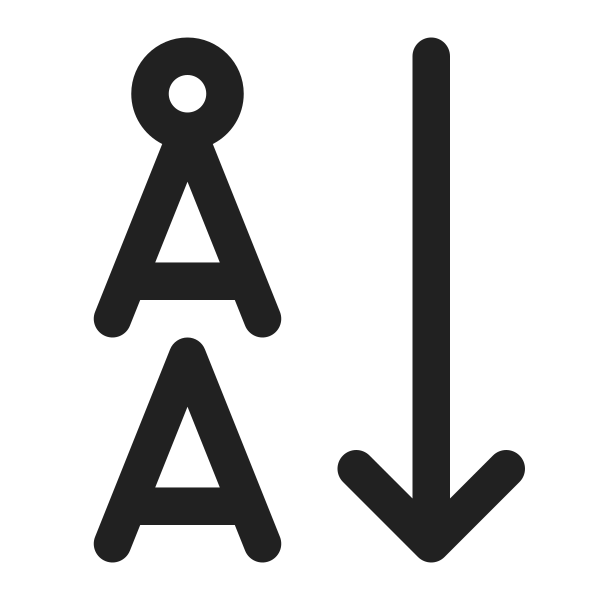 Ic Fluent Text Sort Descending 16 Regular