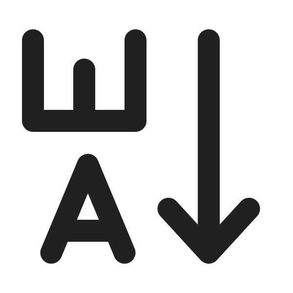 Ic Fluent Text Sort Descending 20 Filled