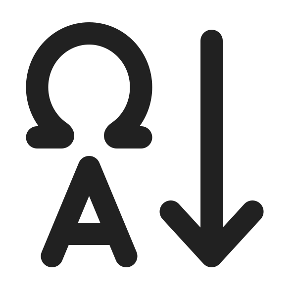 Ic Fluent Text Sort Descending 20 Filled
