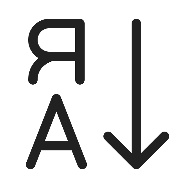 Ic Fluent Text Sort Descending 20 Regular
