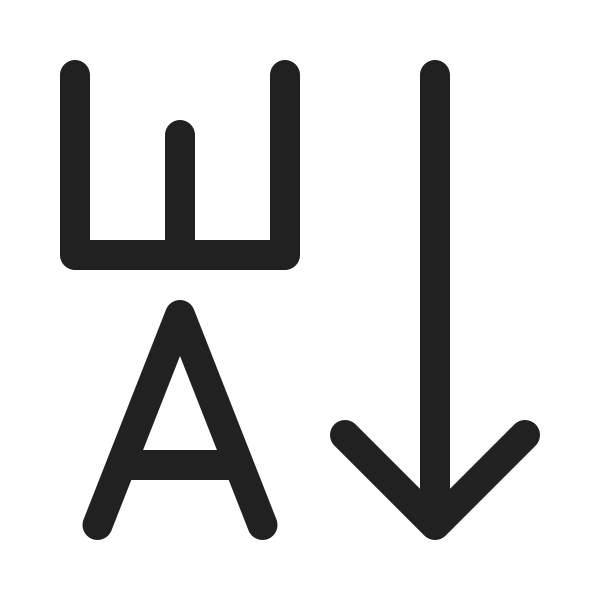 Ic Fluent Text Sort Descending 20 Regular