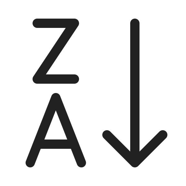 Ic Fluent Text Sort Descending 20 Regular