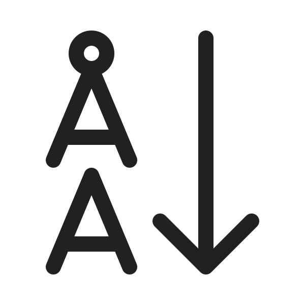 Ic Fluent Text Sort Descending 20 Regular