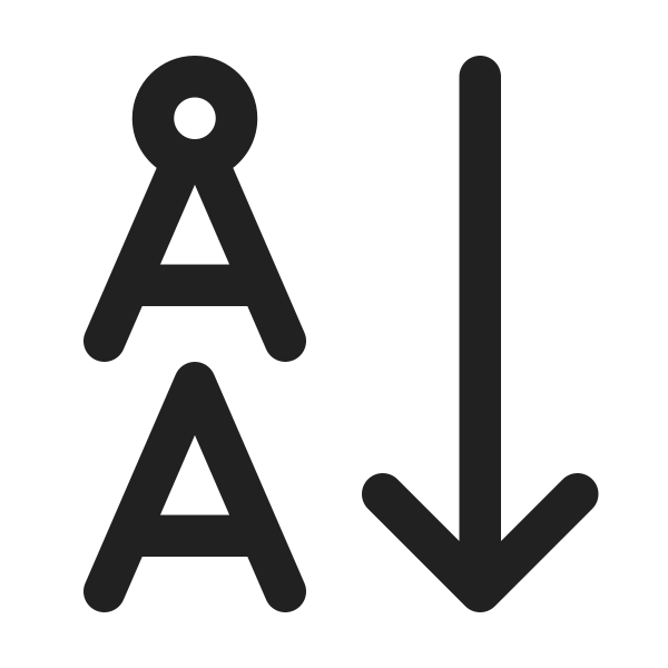 Ic Fluent Text Sort Descending 24 Regular