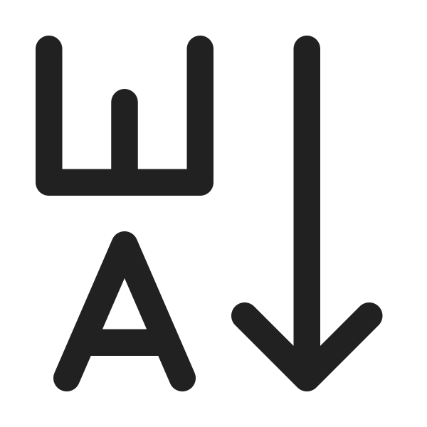 Ic Fluent Text Sort Descending 24 Regular