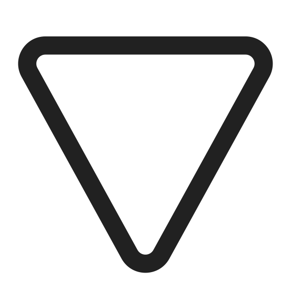 Ic Fluent Triangle Down 16 Regular