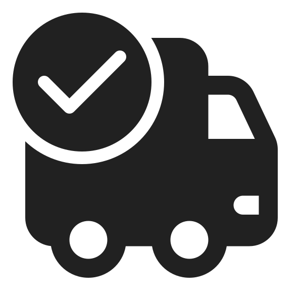 Ic Fluent Vehicle Truck Checkmark 24 Filled