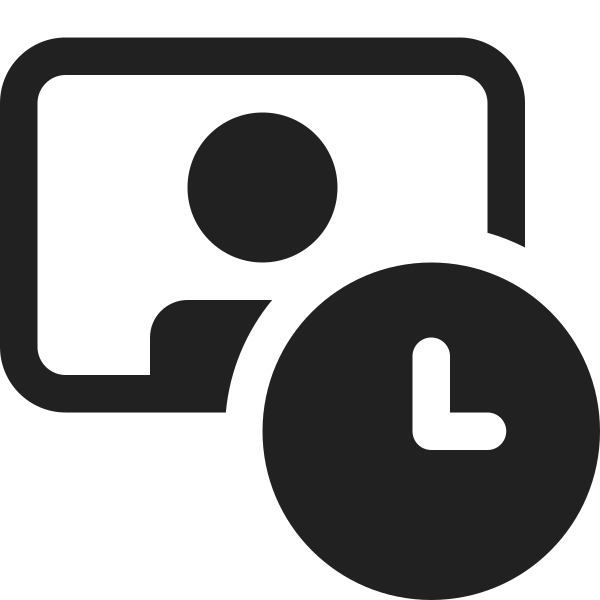 Ic Fluent Video Person Clock 16 Filled