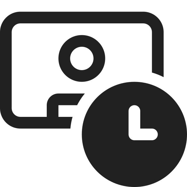 Ic Fluent Video Person Clock 16 Regular