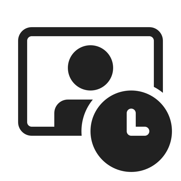 Ic Fluent Video Person Clock 20 Filled