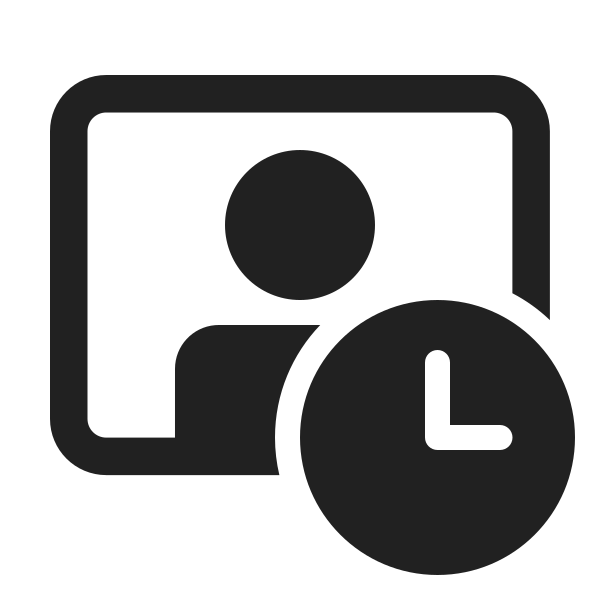 Ic Fluent Video Person Clock 24 Filled