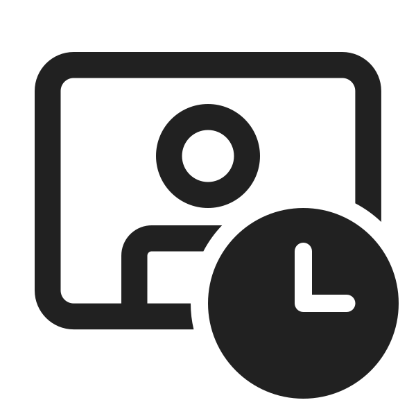 Ic Fluent Video Person Clock 24 Regular