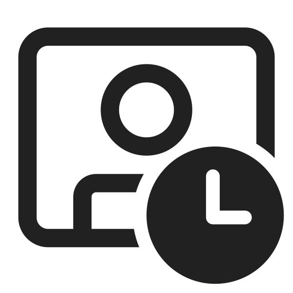 Ic Fluent Video Person Clock 32 Regular
