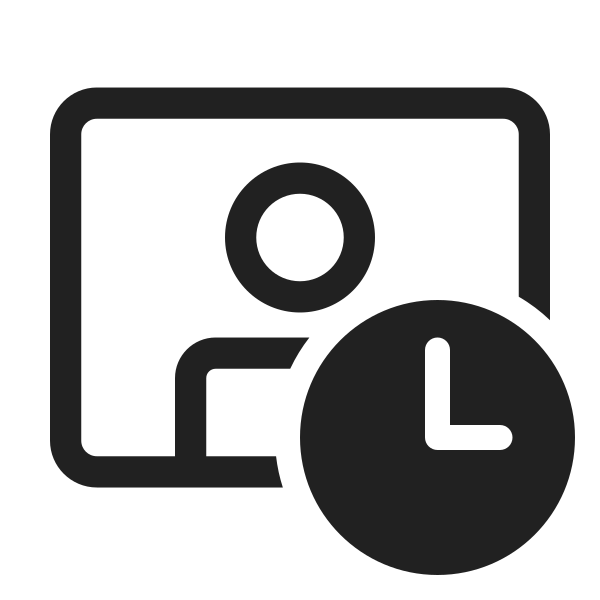 Ic Fluent Video Person Clock 48 Regular