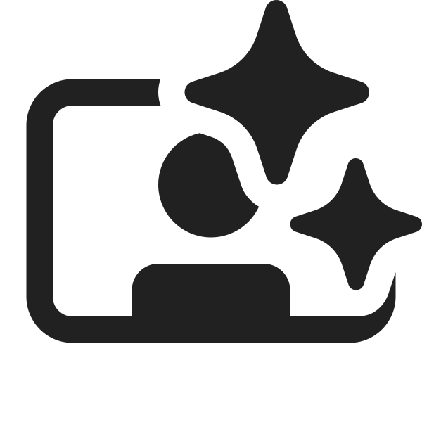 Ic Fluent Video Person Sparkle 16 Filled