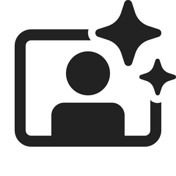 Ic Fluent Video Person Sparkle 24 Filled