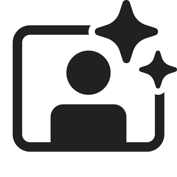 Ic Fluent Video Person Sparkle 28 Filled